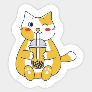 Yellow cat Sticker